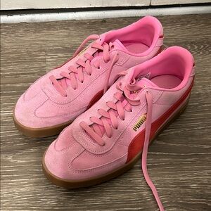 Puma Pink Suede Sneaker